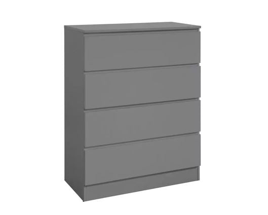 Oakley 4 Drawer Chest- Grey