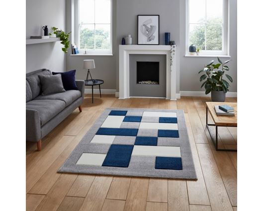 Brooke Grey/Navy - 160cm x 220cm