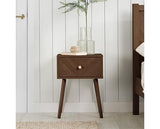 Herringford 1 Drawer Bedside - Walnut
