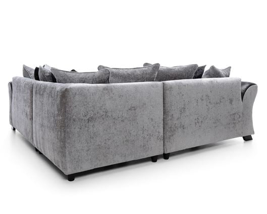 Francisco Corner Sofa - Black & Charcoal