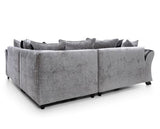 Francisco Corner Sofa - Black & Charcoal