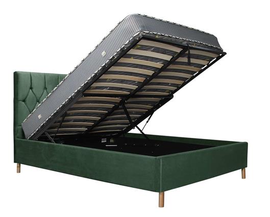 Loxley Double Ottoman Bed - Green