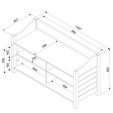 Corona Grey large shoe storage bench with storeage area,