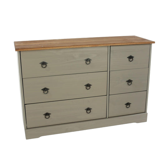 Corona Classic 3+3 drawer wide chest of drawers