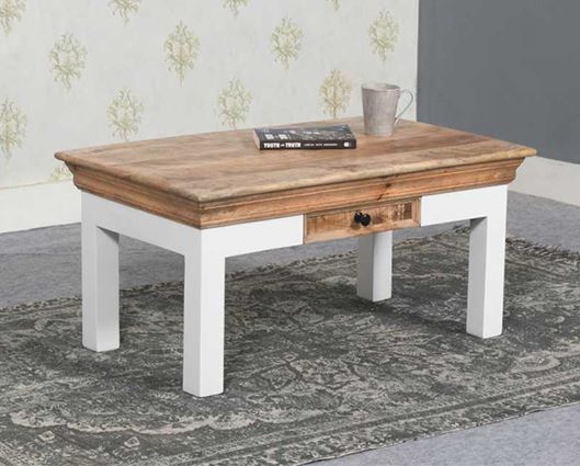 Arianna Coffee Table With Drawer Solid Mango Wood