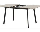 AVERY & LUKAS EXTENDING DINING SET (X4 CHAIRS) - CONCRETE/EMERALD GREEN VELVET