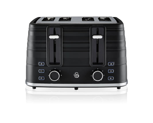 Swan 4 Slice Symphony Toaster - Black
