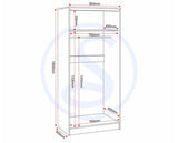 MALVERN 2 DOOR WARDROBE BEDROOM SET - WHITE