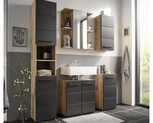 Vista Storage Cabinet Viking Oak & Black