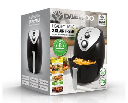 Daewoo 3.6L Single Pot Air Fryer and Cook Book