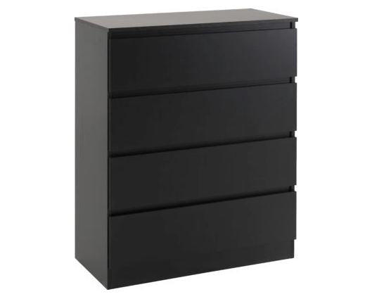 Marcus 4 Drawer Chest - Black