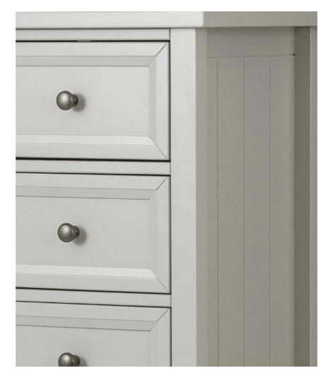 Acadia 5 Drawer Tall Chest- Dove Grey