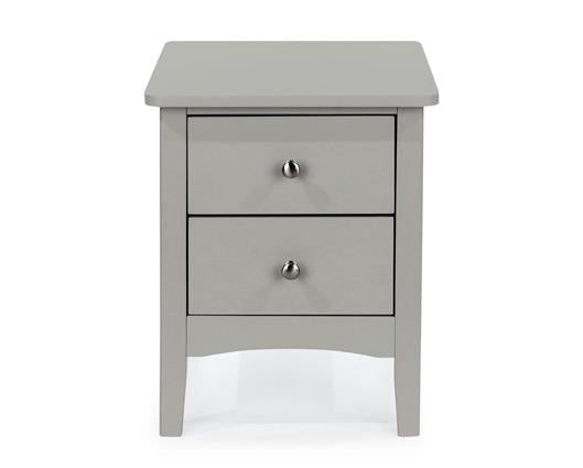 Como 2 Drawer Bedside Cabinet-Light Grey