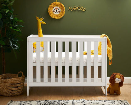 Nina Mini Cot Bed- White Wash