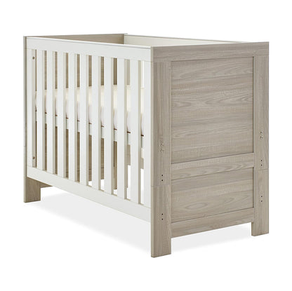 Nina Mini Cot Bed - Grey Wash & White