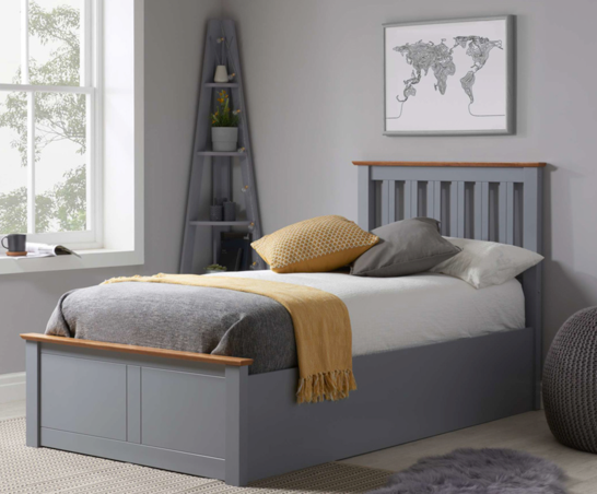 Phoenix Single Bed- Stone Grey