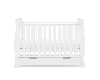 Seren Mini Cot Bed + Moisture Mngmnt Mattress - White