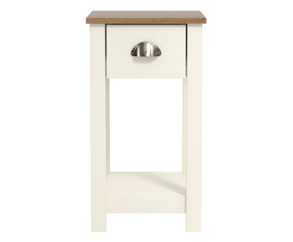 Della 1 Drawer Bedside Table- Ivory