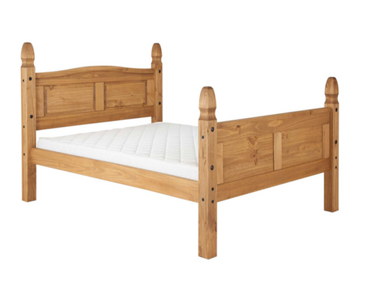 Corona High End King Bed - Pine