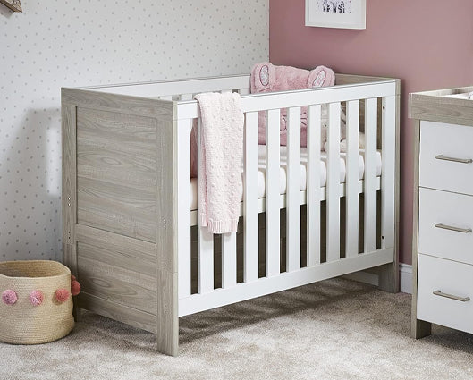 Nina Cot Bed - Grey Wash & White