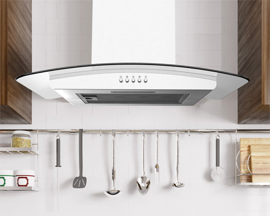 Statesman CGH60GS 60cm Chimney Cooker Hood With Curved Glass Stainless Steel