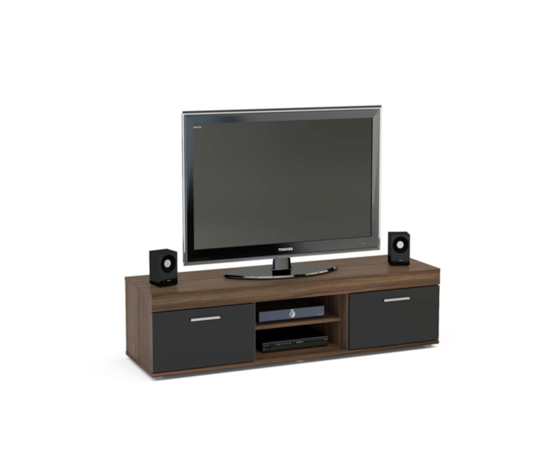 Eagan TV Unit- Walnut & Black