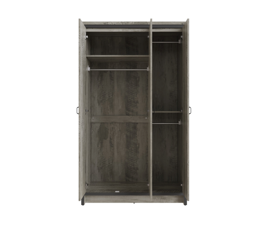 Baxter 3 Door Wardrobe- Grey