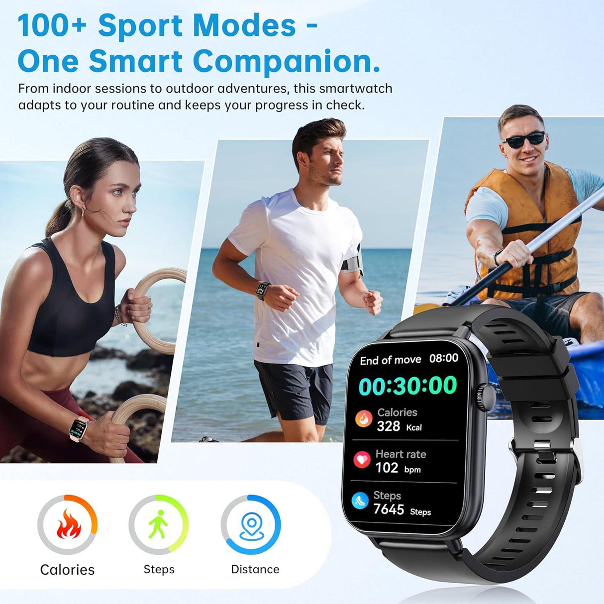 Smart Fitness Watch - Black