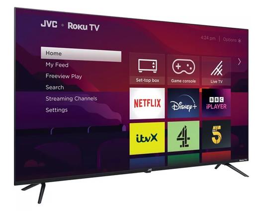 JVC LT-55CR530 Roku TV 55" Smart 4K Ultra HD HDR LED TV