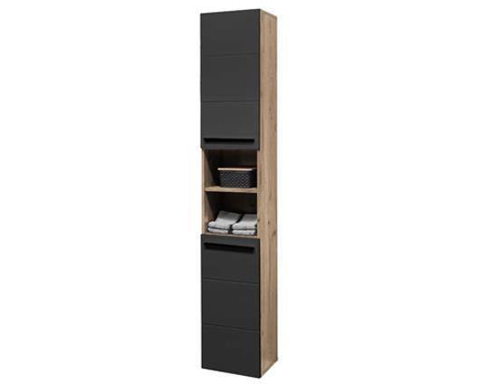 Vista Tall Cabinet Viking Oak & Black