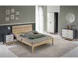 RONAN 4'6" BED - WAXED PINE