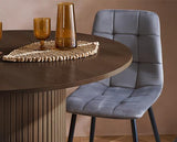 Axel Round Fluted Dining Table - Walnut