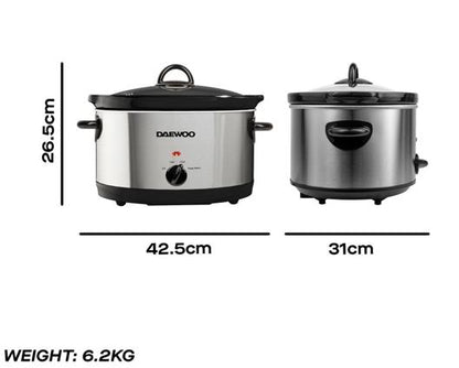 6.5L Slow Cooker Stainless Steel