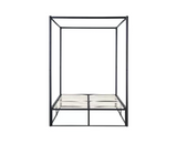 Farringdon Metal 4 Poster Small Double Bed - Black