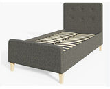 Ashbourne Single Ottoman-Dark Grey