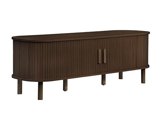 Axel Fluted Small TV Unit - Walnut