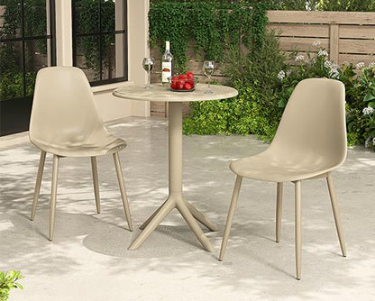 3 piece Cala bistro table & 2 chair set outdoor grade, sand