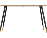 HAMILTON & ATHENS MEDIUM DINING SET (X4 CHAIRS) - MEDIUM OAK EFFECT/GREY FAUX LEATHER