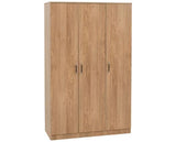 DAKOTA 3 DOOR WARDROBE BEDROOM SET - OAK EFFECT