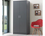 Original 2 Door Wardrobe-Dark Grey