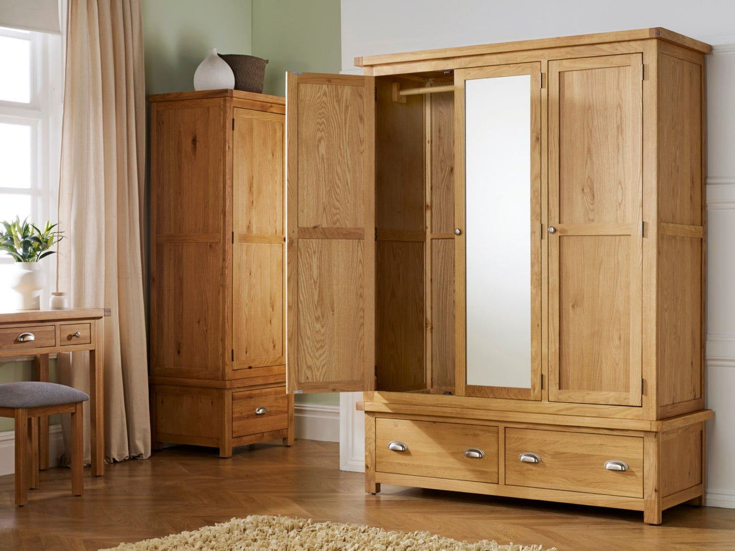 Winona 3 Door 2 Drawer Wardrobe - Oak
