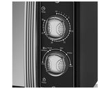 Retro Black 900W Manual Microwave