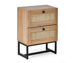 Petra 2 Drawer Bedside- Oak