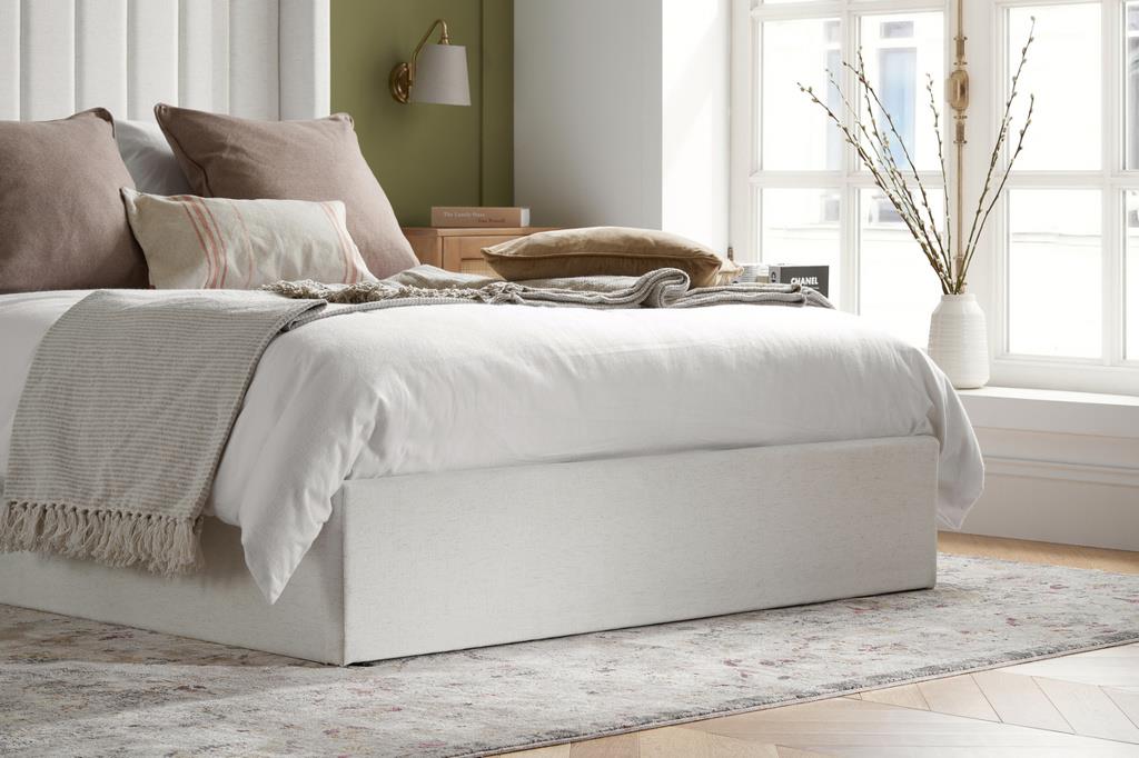 Maisey Double Ottoman Bed - Cream