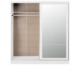 NEVADA 2 DOOR SLIDER WARDROBE - WHITE GLOSS