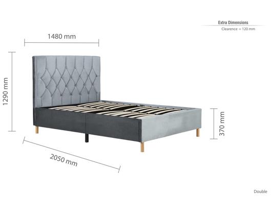 Loxley King Bed - Grey