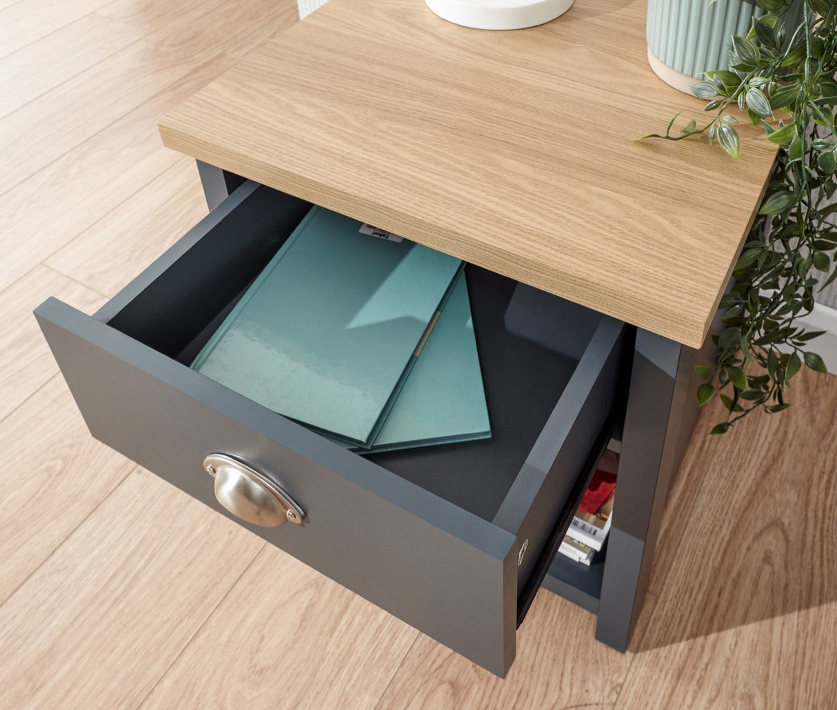 Lachlan Lamp Table-Blue