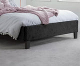 Berlin Black Crushed Velvet Bed - King