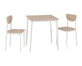 Rickson Small Dining Set - White/Light Oak Effect Veneer