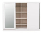 NEVADA 3 DOOR SLIDER WARDROBE - WHITE GLOSS